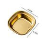 Stainless Steel Sauce Dish Multi Compartment Condiment Plate Gold Color Thickened Korean BBQ Dipping Plate Outdoor Picnic Dish Camping Tableware