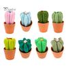 Decorative Artificial Plant for Office Handmade Cactus Ornaments, Soft Fabric Potted Desk Small Succulents Decor Decor, No Watering Mini Desktop