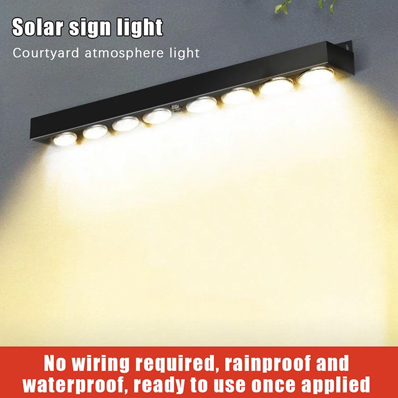 Outdoor Led Solar Wall Sign Light Garden Landscape Light 4/6/8 Led Waterproof Bright Solar Address Lights For Patio Stair Fence