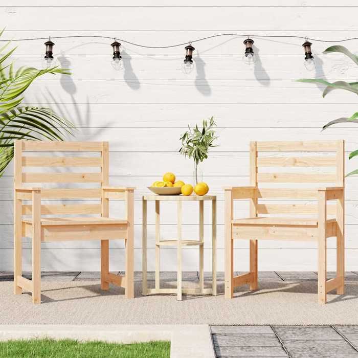 VidaXL Chaises de jardin 2 pcs 60x48x91 cm bois massif de pin 824053