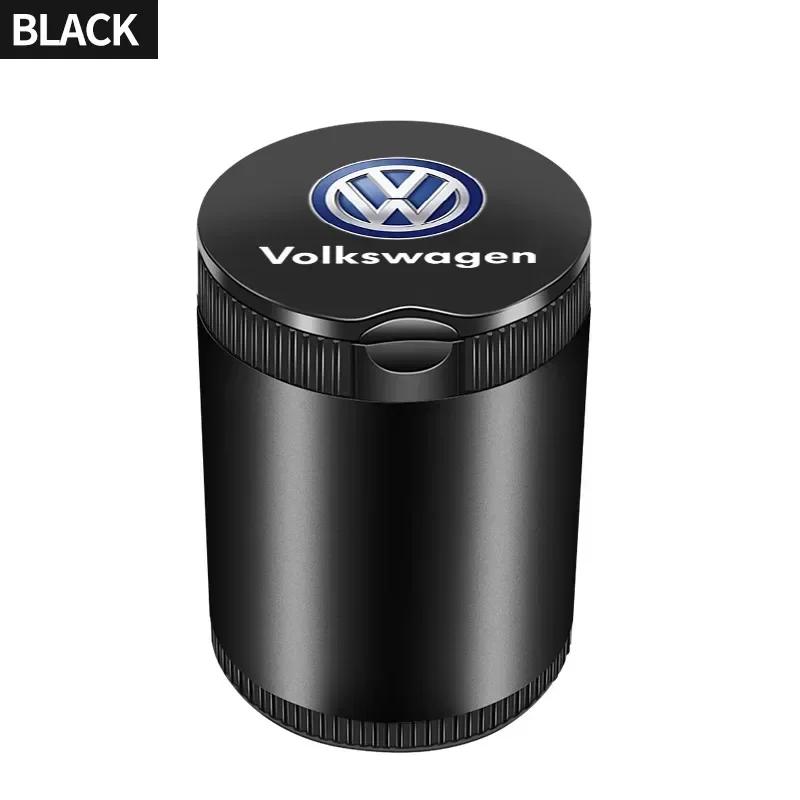 B6 VW For Volkswagen Car Cigarette Ashtray Cup LED Light Portable Detachable For VW GTI Polo Golf Passat Tiguan Arteon Touareg T
