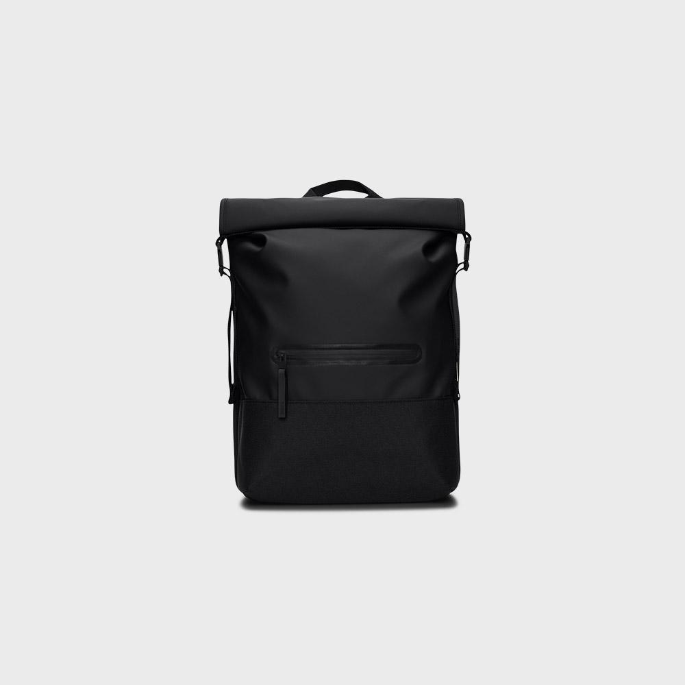 Rains Trail Roll-Top Backpack - Black