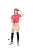 HUSTONY Korean Golf Faux for Spring and Autumn Above the UV-Cut Socks, Two-Tone Leggings, Knee-High (Beige/Black, Knee)