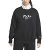 Nike FW22 Letter Logo Print Crew Neck Long Sleeve Sweatshirt Women Sweatshirt Black DZ4626-010