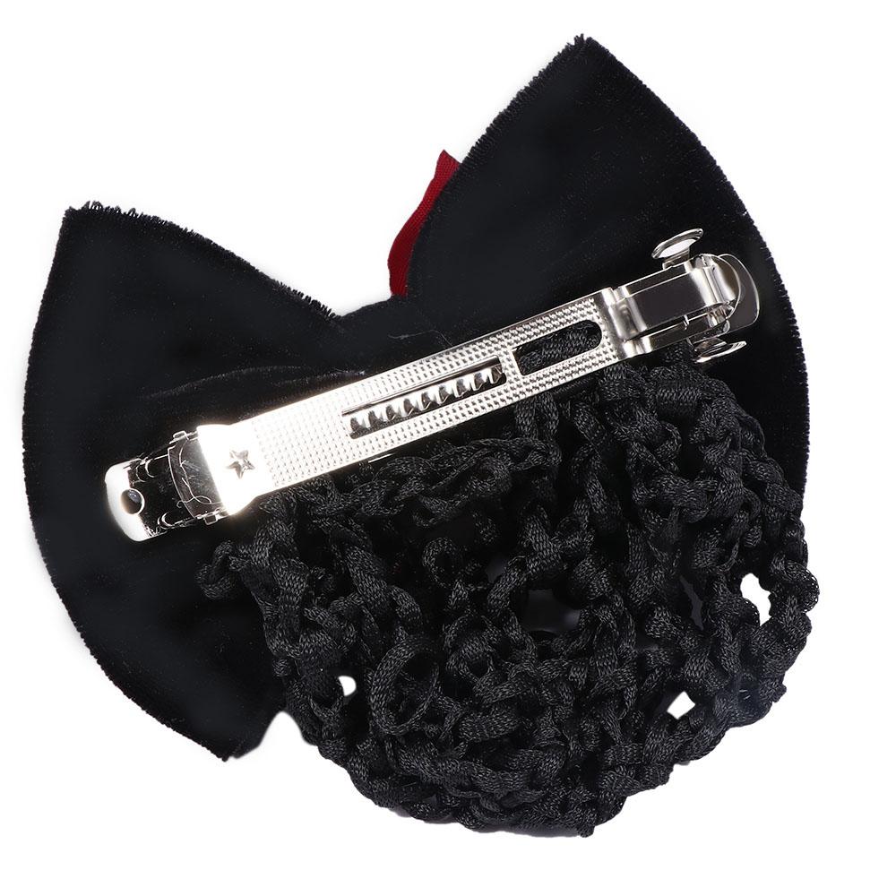 Charm Satin Rhinestone Barrette Lady Hair Accessories Hair Clip Cover Net Bun Snood Bowknot