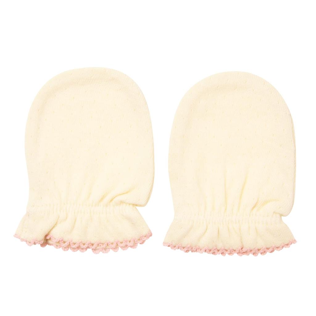 Pure Organic Newborn Organic Newborn Snagging and Scratch Perfect for Newborn Made In Japan Mittens, Pink, Cotton, Mittens, Prevention, Preparation,