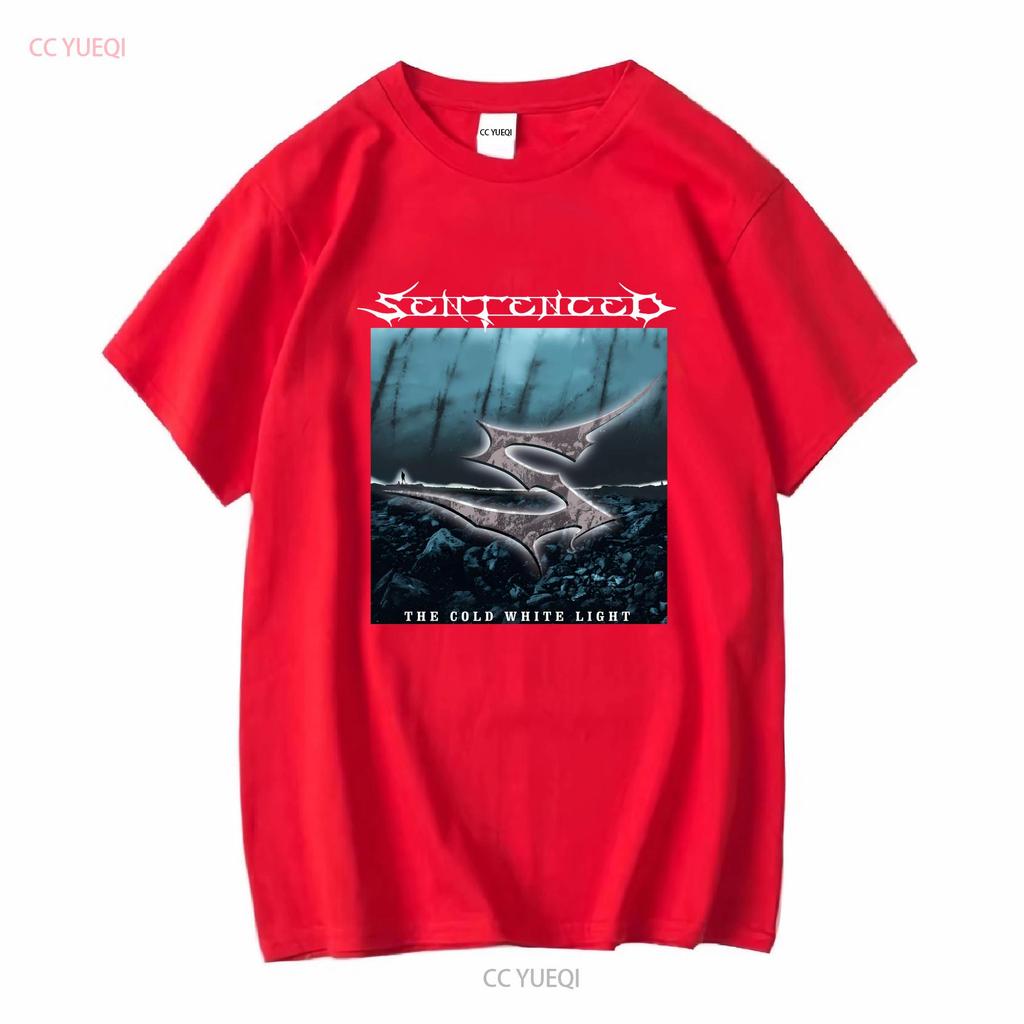Nuova Popolare Band Sentenced T-shirt Nera Cotone Taglia Completa manica lunga o corta vintage Lavata Casual streetwear Versatile
