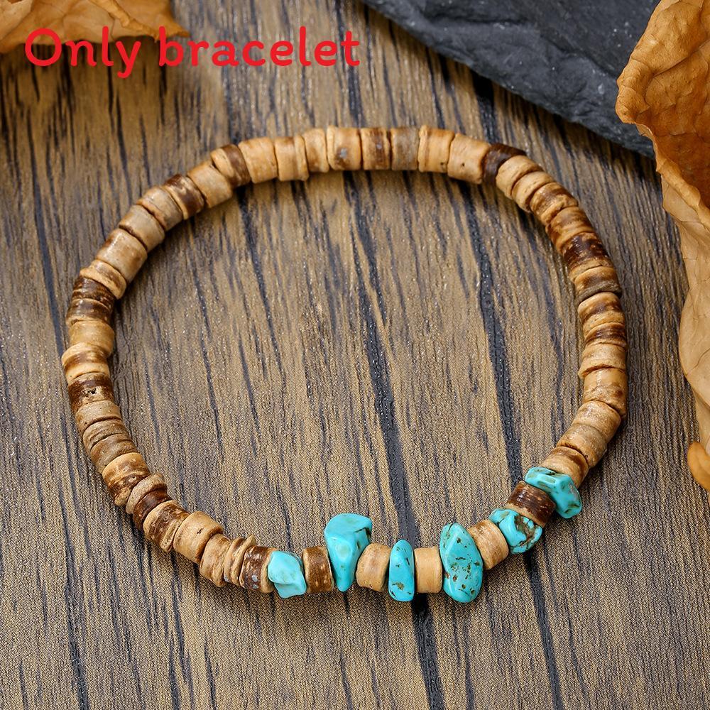 Bohemian Turquoise Beaded Bracelet With Geometric Design For Women And Men