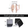 LSOOYH Wing Clip Earrings Rose Gold Color Fashion Earring For Women Hollow Cubic Zirconia Stud Earrings Jewelry