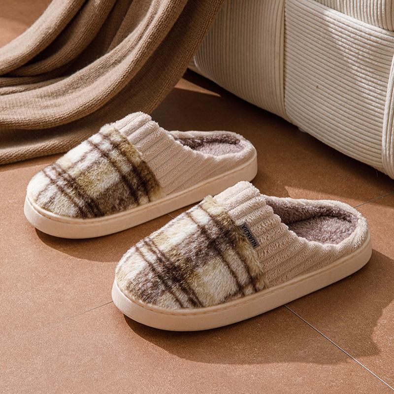 Cotton slippers autumn and winter new couple thick-soled indoor home warm non-slip plush cotton shoes