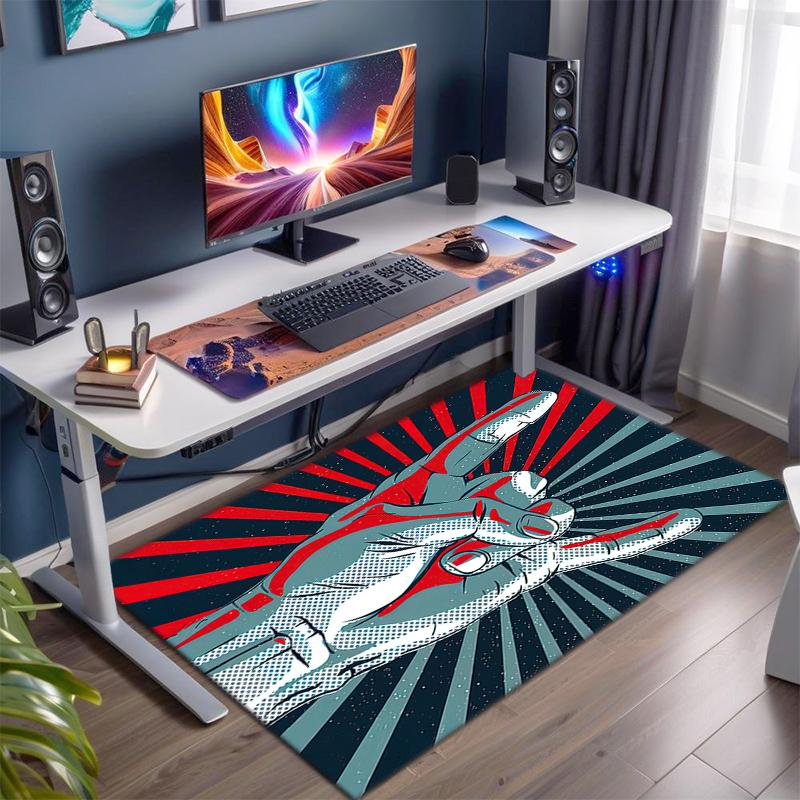 1Pc Musical elements Printed circular carpet, home door mat, outdoor travel protection carpet A10
