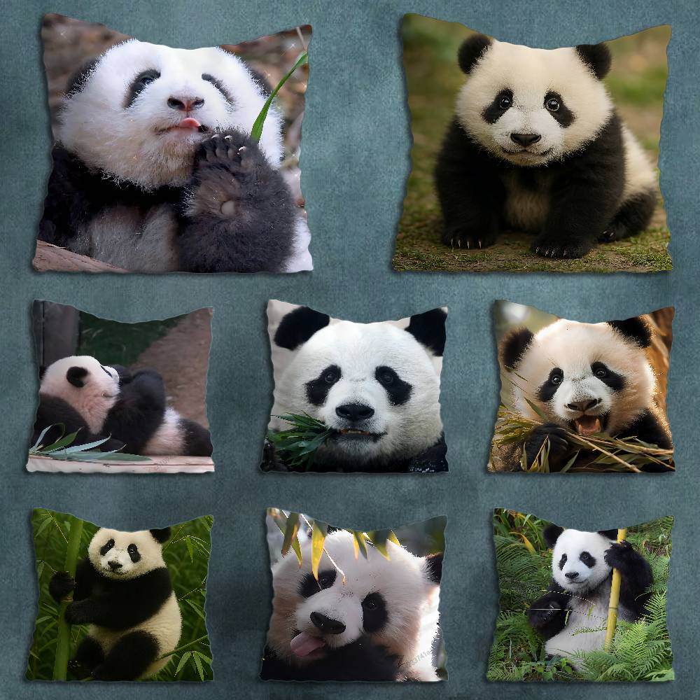 Cute Animal Panda Pillow Over Living Room Sofa Cushion Cover Home Decoration Bedroom Room Bed Pillow Cover