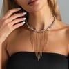 IngeSight.Z Creative Unique CCB Beaded Tassels Chain Necklace for Women 2026 New Adjustable Charm Fashion Jewelry Neck Accessory