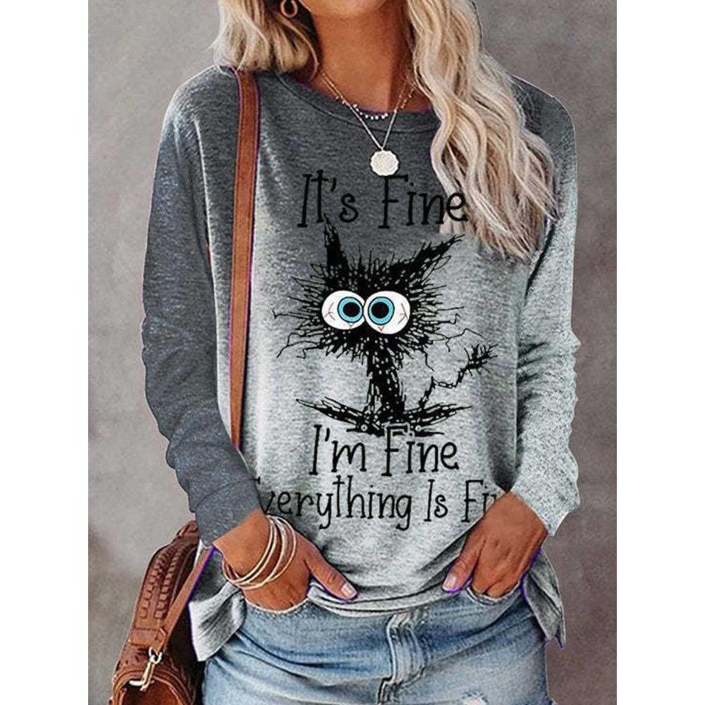 Women Halloween Gradient Printed Sweatshirts Long Sleeved T-shirt Round Neck Hoody Women's Hoodies Female Fashion Tops