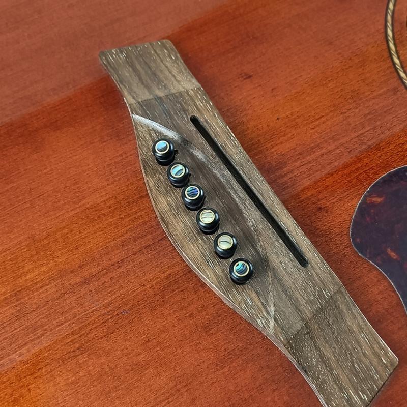 Acoustic Guitar Bridge Pins with Bridge Pin Puller Remover Ebony Acoustic Guitar Bridge Pins Pegs String Nail Remover