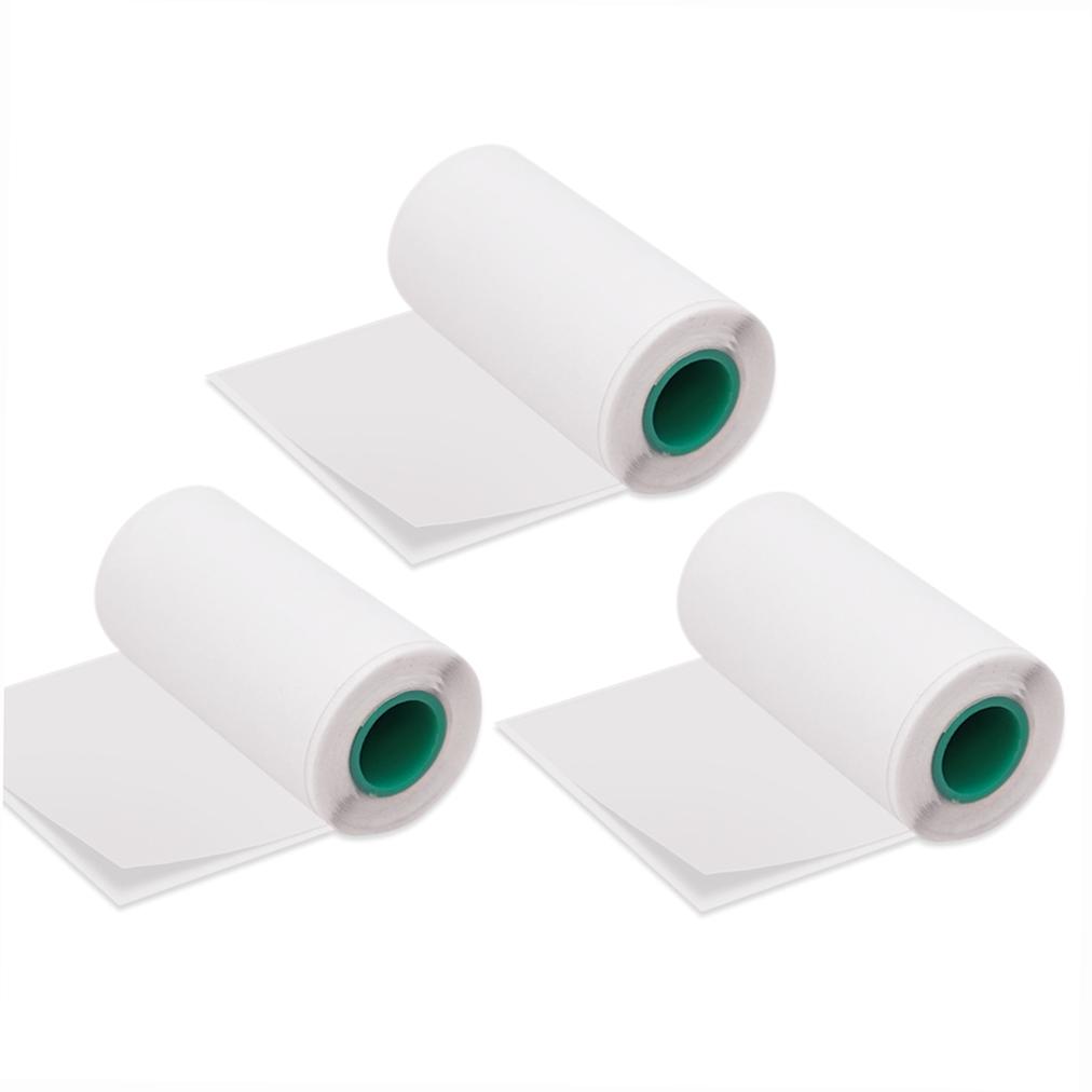 PeriPage Long Lasting 10 Year Preservation Sticky Thermal Paper Roll 56*30mm   2.2*1.2in BPA Free Black Font Adhesive