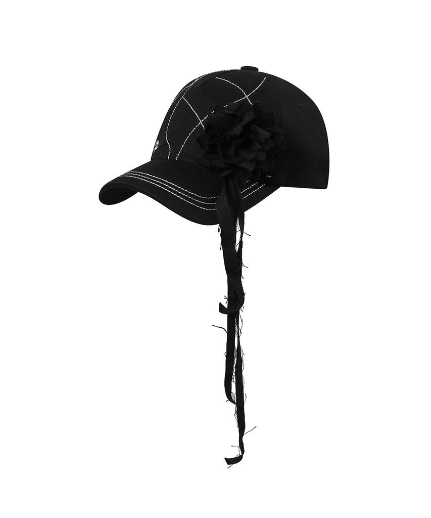 Aeneoaeswi Stitch Line Corsage Ball Cap Black
