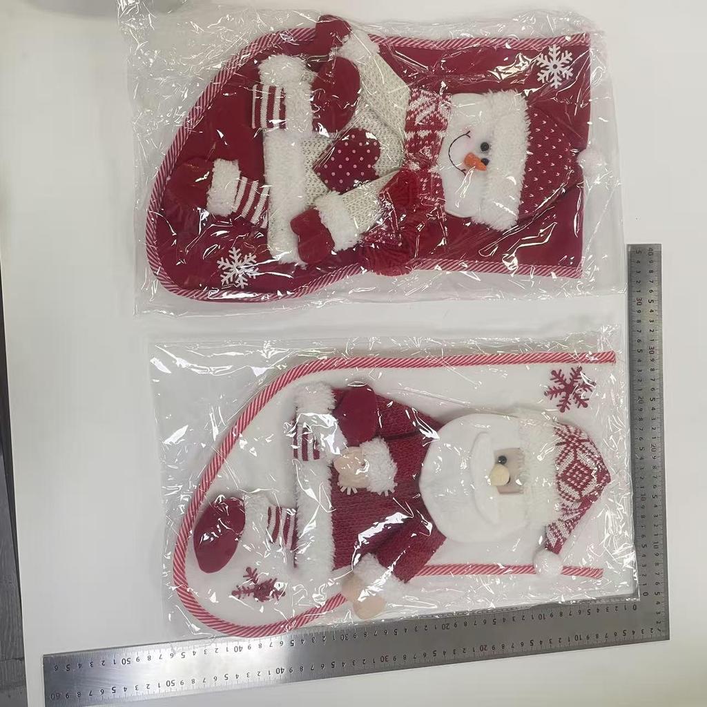 3D Knitted Santa Claus & Snowman Gift Bag Christmas Tree Decorations
