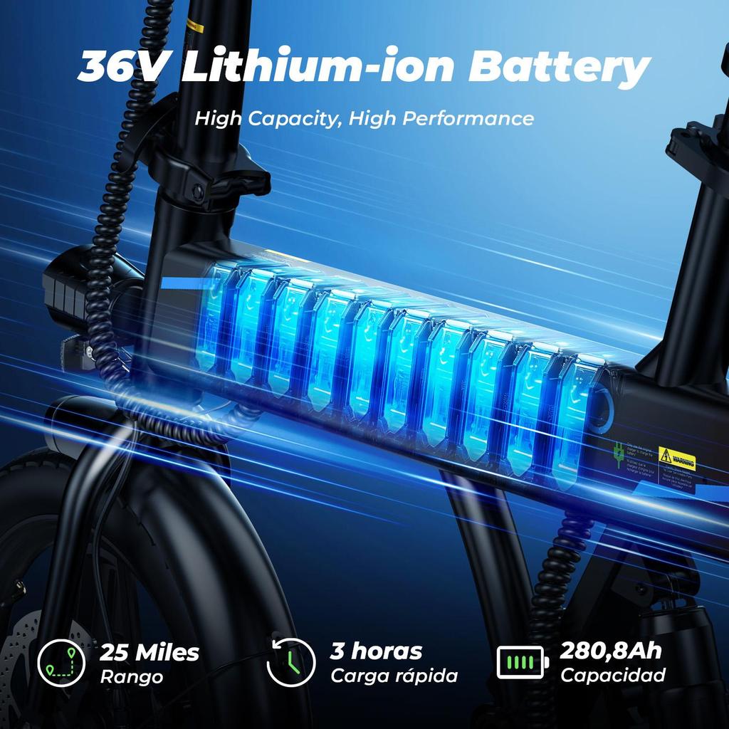 Bicicletă electrică AgileRide EB1 500W 36V7.8Ah Baterie 40KM Autonomie 25km/h Viteză 14 inci Pentru naveta în oraș