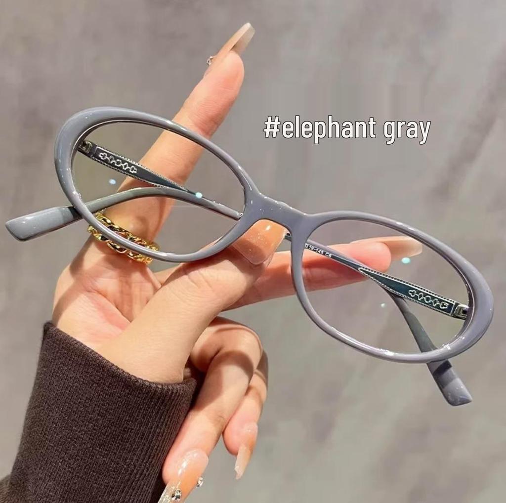 5002 High-End Women's Anti-Blue Light Reading Glasses: Fashionable Slim Oval Frame for Enhanced Clarity for All Ages