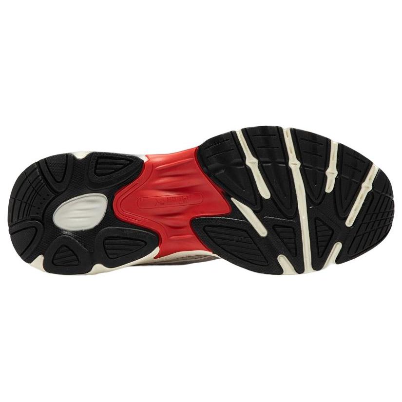 Puma Tevaris Nitro Cny Papermaking Leather Comfortable Versatile Mid-Top Lifestyle Casual Shoes Unisex Casual Shoes Beige Red 392947-02