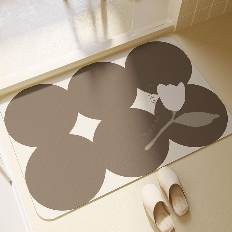 

Простой коврик для пола из диатомовой грязи, поглощающий нескользящую подушку для двери ванной комнаты, коврик для ног в ванной комнате, быстросохнущий ковер для ванной комнаты 40 * 60Cm