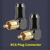 RCA Connector Male L Type 90 Degree Right Angle Elbow Audio Plug Speaker Terminal For Soldering Video Cable Consumer ElectronicsGood Product