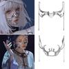 Metal Luxury Mask For Women Men Silver Color Party Face Chain Gothic Jewelry