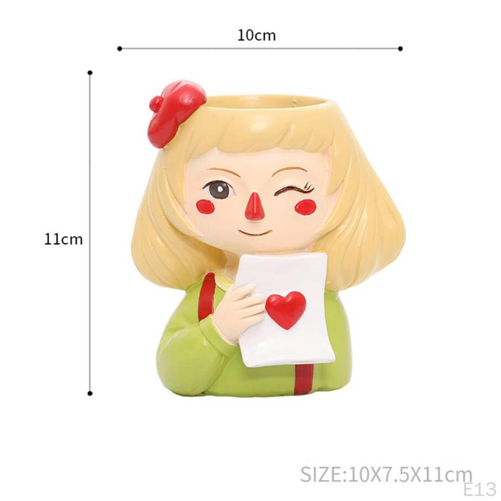 Head Pot er indoor and outdoor Resin er, Cute s Flower Pot, No