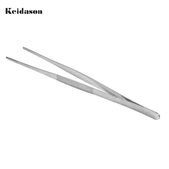 Clean Products 16/20/25/30 cm gezahnte Pinzette aus Edelstahl, lange Lebensmittelzange, Grillwerkzeug