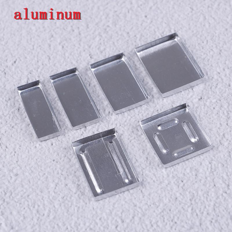 Aluminum Square Empty Eyeshadow Pans Makeup Pigment Palette Powder Storage Case DIY Cosmetic Tools 10PCS 6 Sizes