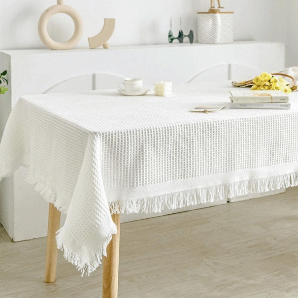 Rectangle Plaid Pattern Tablecloth Dust-proof Garden Picnic Mat Tablecover Wedding