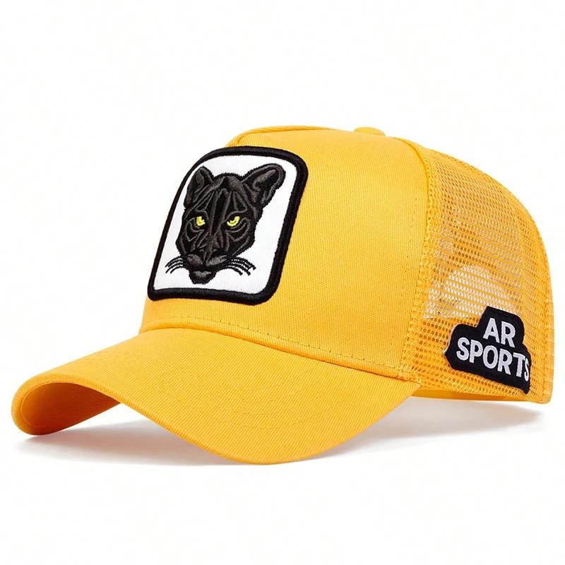 Unisex Cat Embroidery Baseball Net Caps Spring Summer Outdoor Adjustable Casual Hats Sunscreen Hat