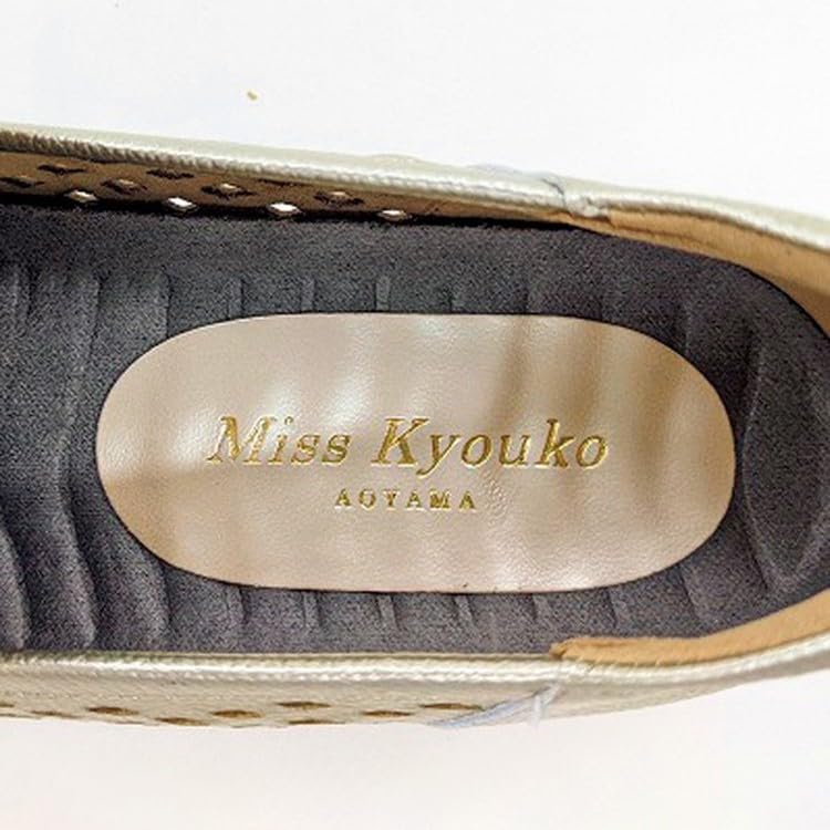 Mocassins à perforations 4E Fabriqués au Japon Taille de chaussure japonaise [Miss Kyoko] Femme (Platine, Dimensions, Adulte, Nombre, 24.0 cm)