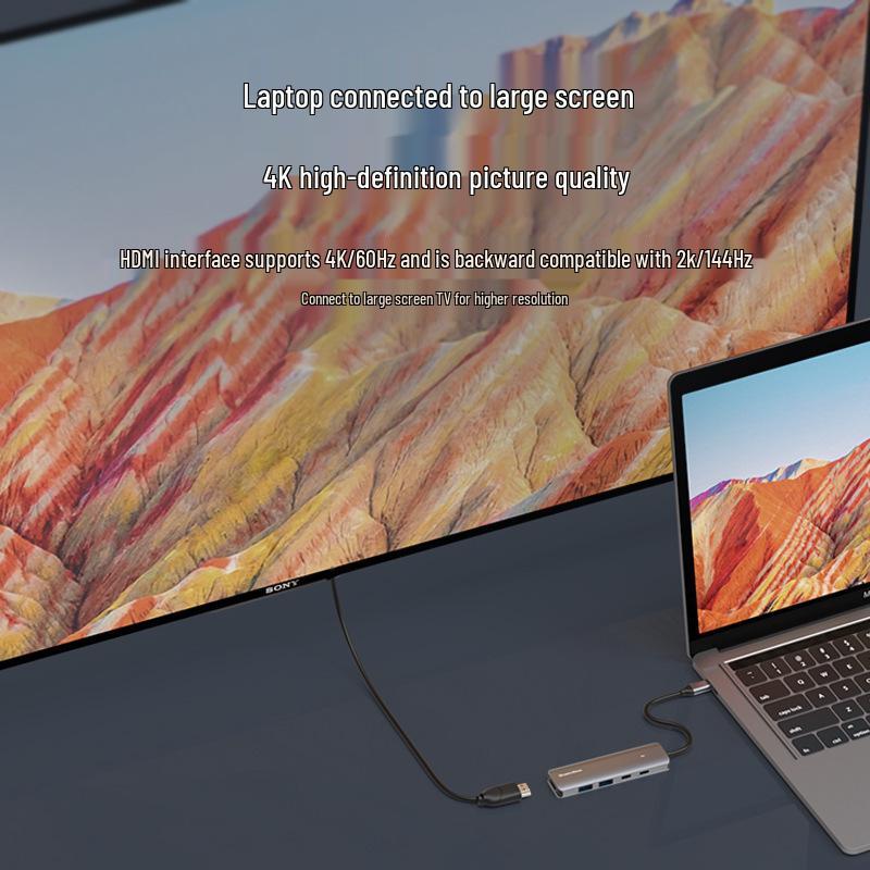 Type-C Laptop Dock: 4K 60Hz, USB 3.0, Steam Deck Converter, High-Speed Transmission