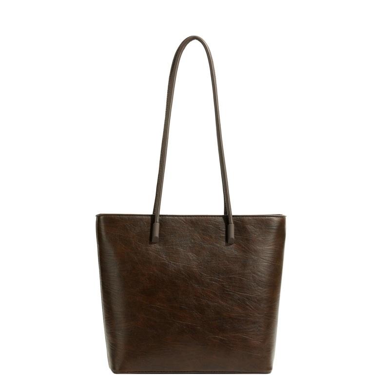 Winter Portable Commuter Bag Female Retro Simple Tote Bag Wild Large-capacity Shoulder Bag