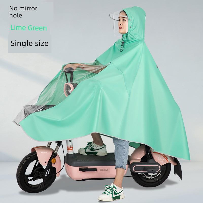 Raincoat for Electric Bikes and Motorcycles, Single or Double Person, Men's and Women's Models, Enlarged Size, Long Full-Body Rain Poncho for