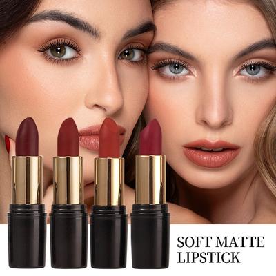 1PC Full English Lipstick Lipstick Soft Mist Matte Is Not Easy To Stick To the Cup and Moisturize