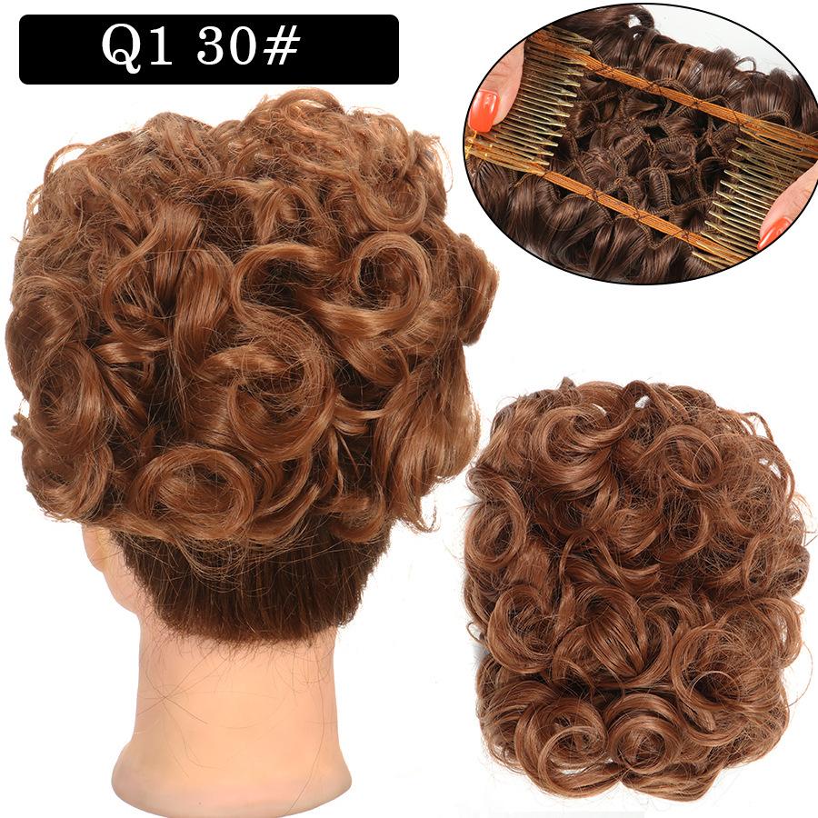 Combs Messy Bun Hair Piece Curly Dish Hair Buns Extension Thick Chignon Hairpiece Clip in Ponytail Scrunchies Hair Pieces for Women