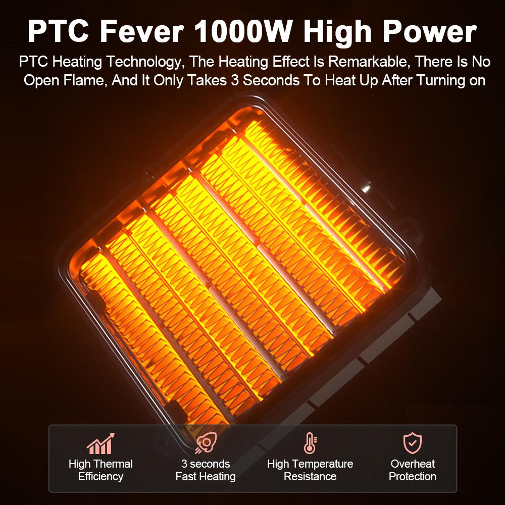 Electric Fireplace Heaters 1000W Portable Mini Heating Fans Warm Heater Desktop Flame Air Warmer Home Stove Heater for Winter