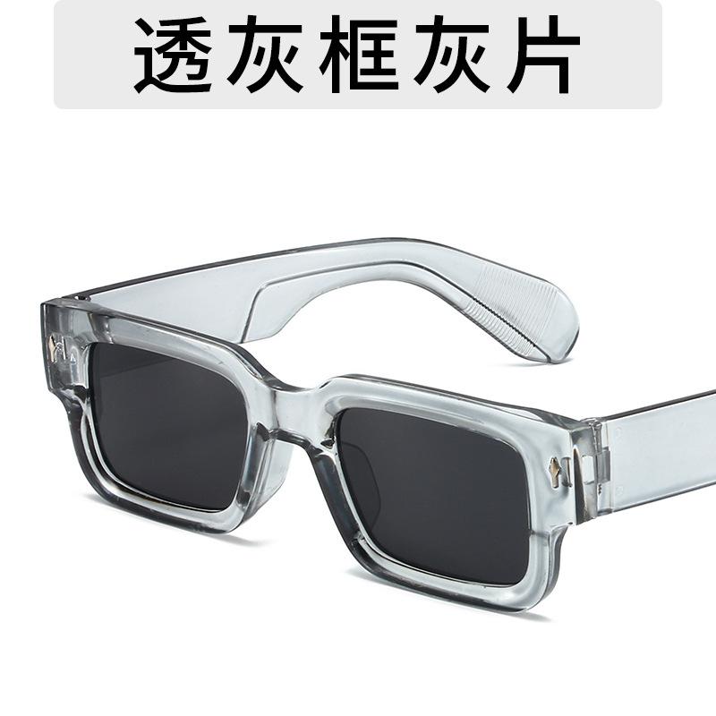 Brand Designer Square Sunglasses Women Men Ocean Color Shades Sun Glasses Female Uv400 Fashion Rectangle Rivet