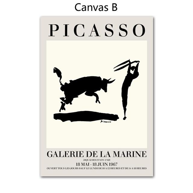 Artă de perete Picasso Linie abstractă Față Corpul uman Galerie de pictură pe pânză Postere nordice și printuri Poze decorative pentru camera de zi fără cadru