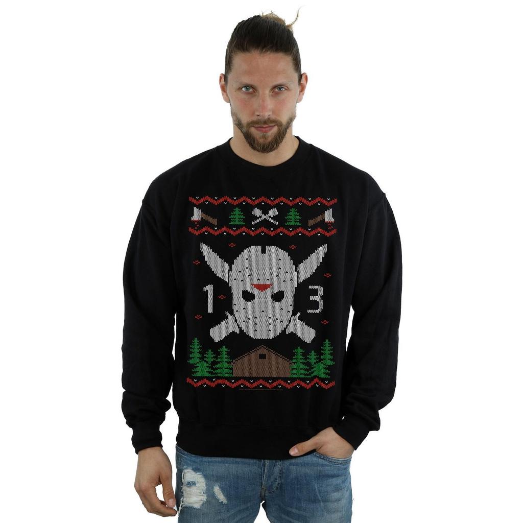 Friday 13th Mens Christmas Fair Isle Sweatshirt