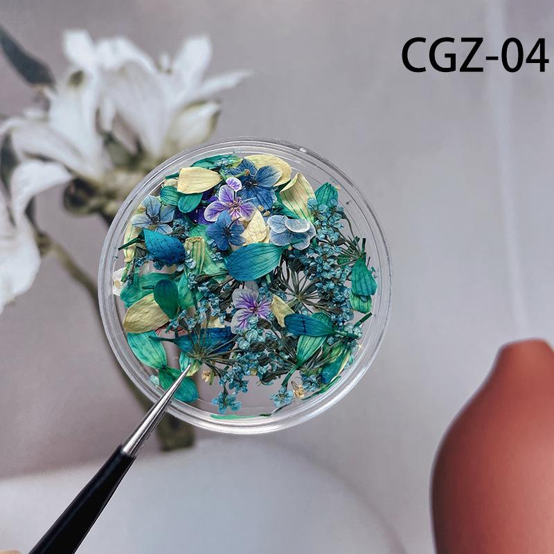 Nail art dried flower nail jewelry flower floral DIY mixed material diy nail art decor