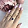 Серебряное кольцо с сапфиром nano 0.633ct (1509791) 2.04 гр. 925 пробы