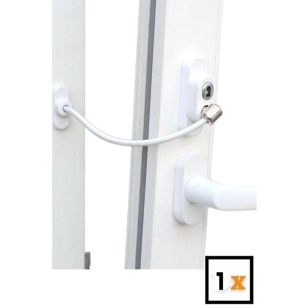 Glasschloss mit Stahlseil, PVC-Schlüsselschloss für Einbruch, Baby-Kindersicherung