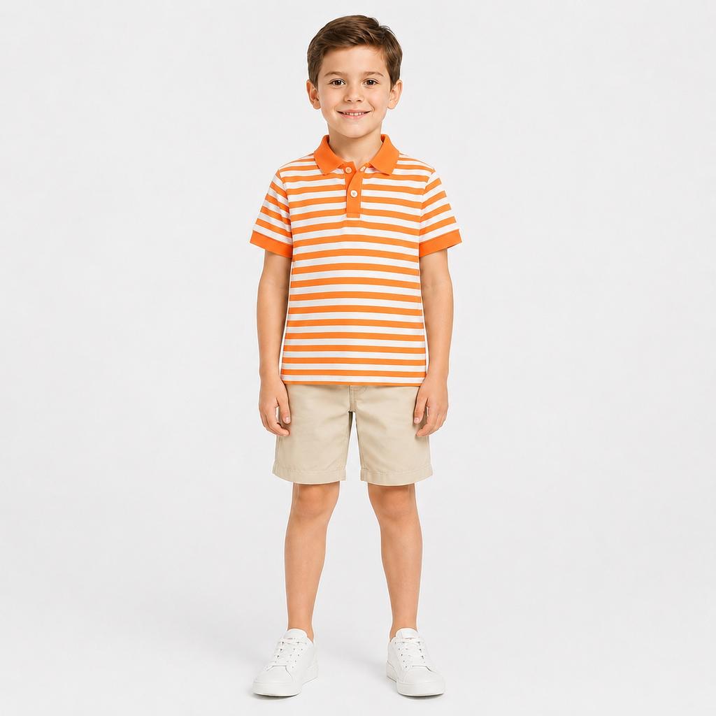 Kids Striped Short Sleeve T-Shirt - Stylish Casual Top for Boys and Girls
