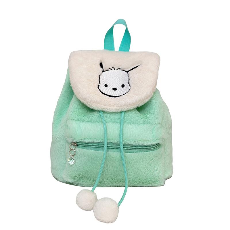 Schoolbag hairy bag female cartoon new Korean trend design Melody plush backpack girl cute schoolbag