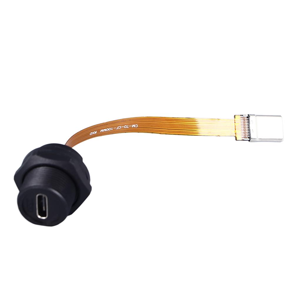 Type C 3.1 Male Plug Cable Threaded Connector Adapter 0.1meter Long for Industrial Use