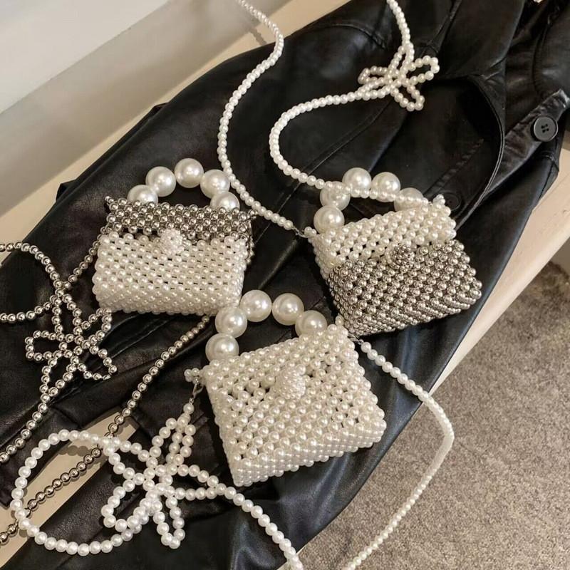 Stylish Pearl Childrens Crossbody Bag With Color Block Design For Kids Summer Fashion